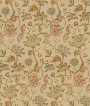 Lee Jofa Tidewater Block Clay/Teal Fabric