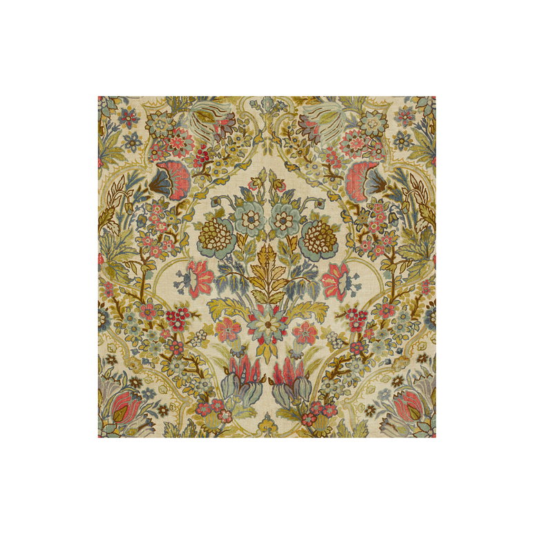 Lee Jofa Tetbury Rose/Aqua Fabric