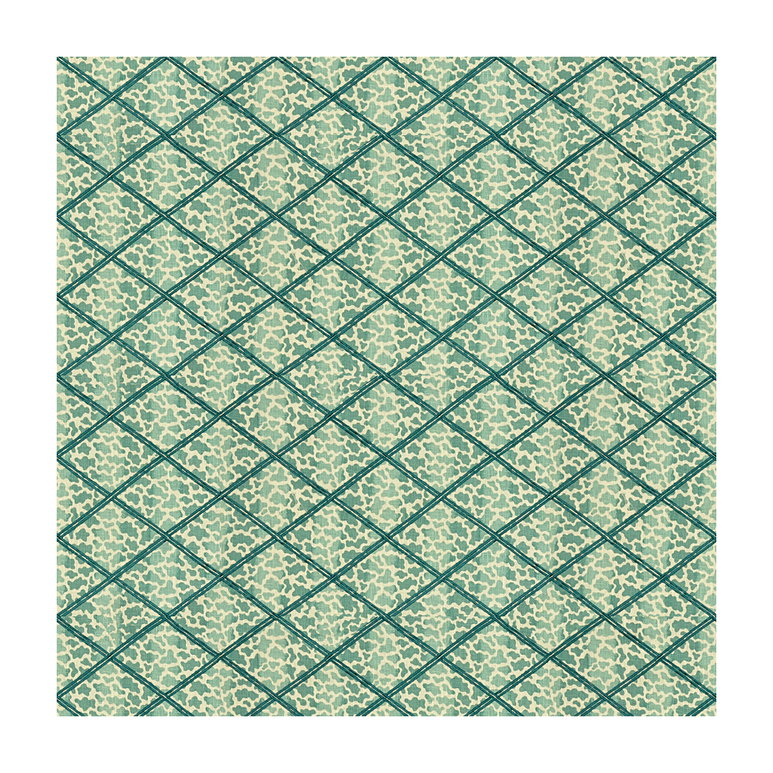 Lee Jofa Jag Trellis Turquoise Fabric