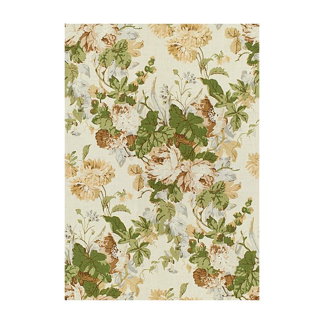 Lee Jofa Maisie Linen Tan/Leaf Fabric