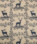 Lee Jofa Caribou Embroidery Navy Fabric