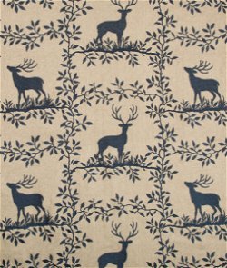 Lee Jofa Caribou Embroidery Navy