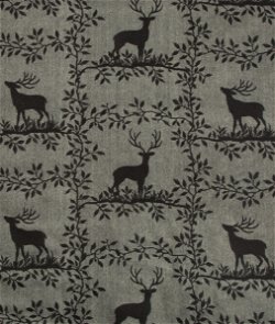 Lee Jofa Caribou Embroidery Black