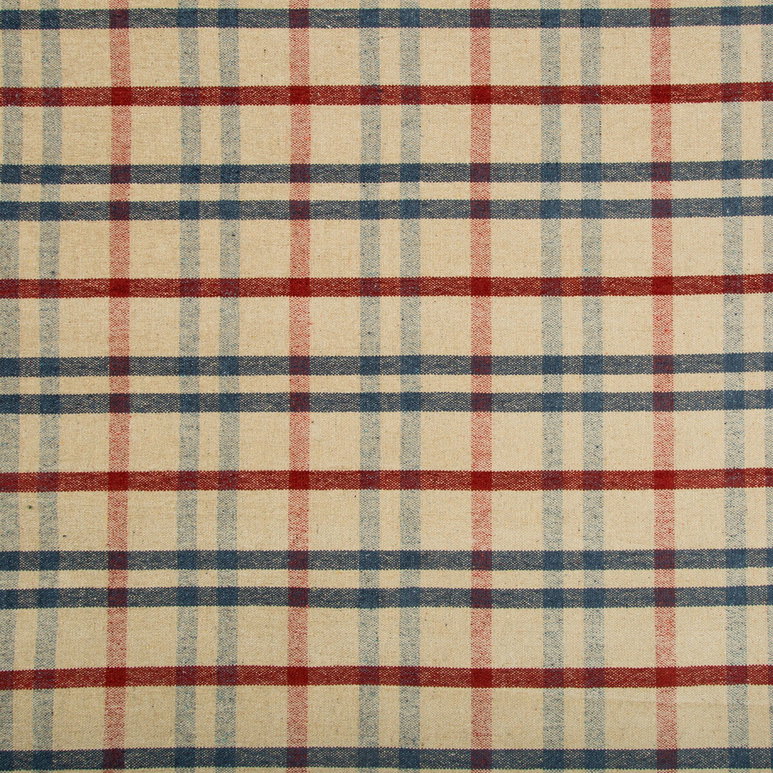 Lee Jofa Fannin Plaid Ruby/Navy Fabric