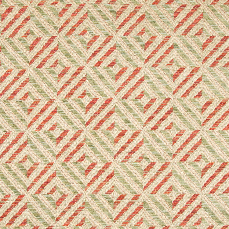 Lee Jofa Verbier Diamond Jade/Red Fabric