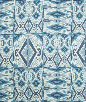 Lee Jofa Trent Ikat Linen Lake Fabric