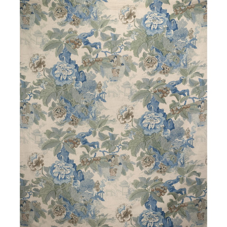 Lee Jofa Chinese Lantern II Sky/Jade Fabric
