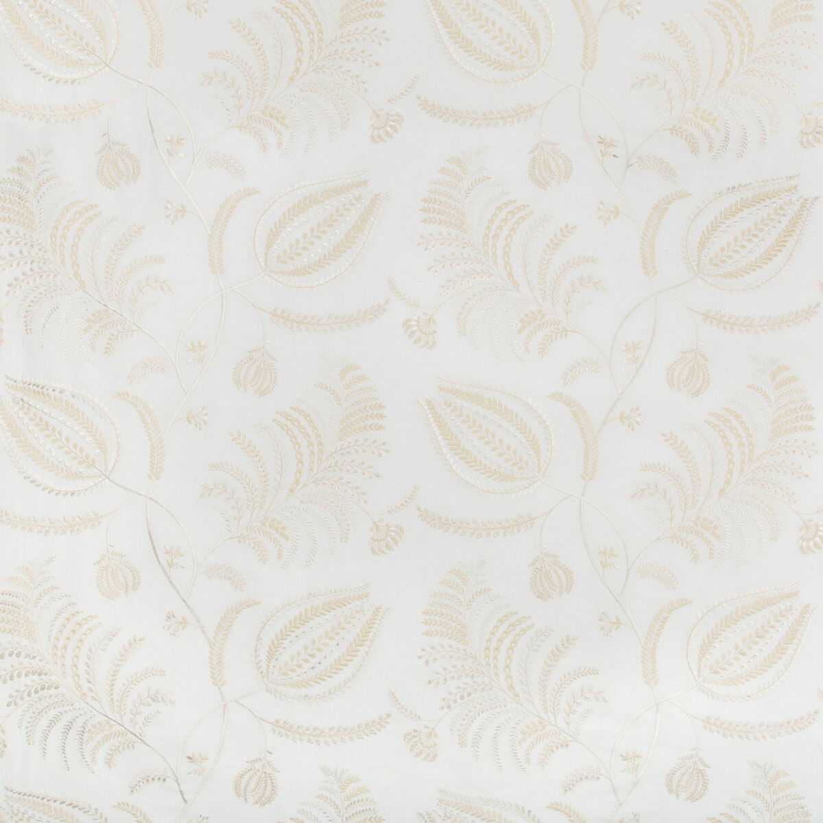 Lee Jofa Palmero Embroidery Ivory/Beige Fabric | OnlineFabricStore