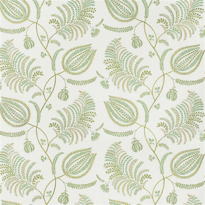 Lee Jofa Palmero Embroidery Ivory/Leaf Fabric