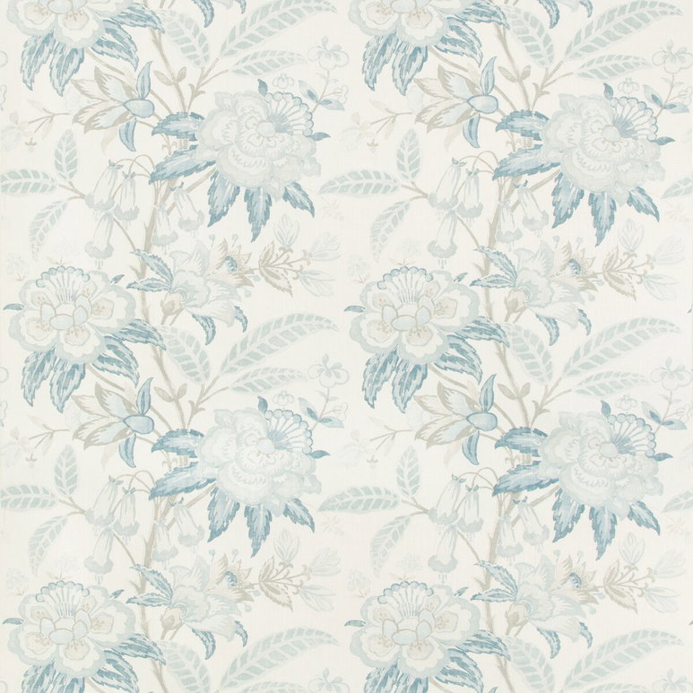 Lee Jofa Davenport Print Frost Blue Fabric