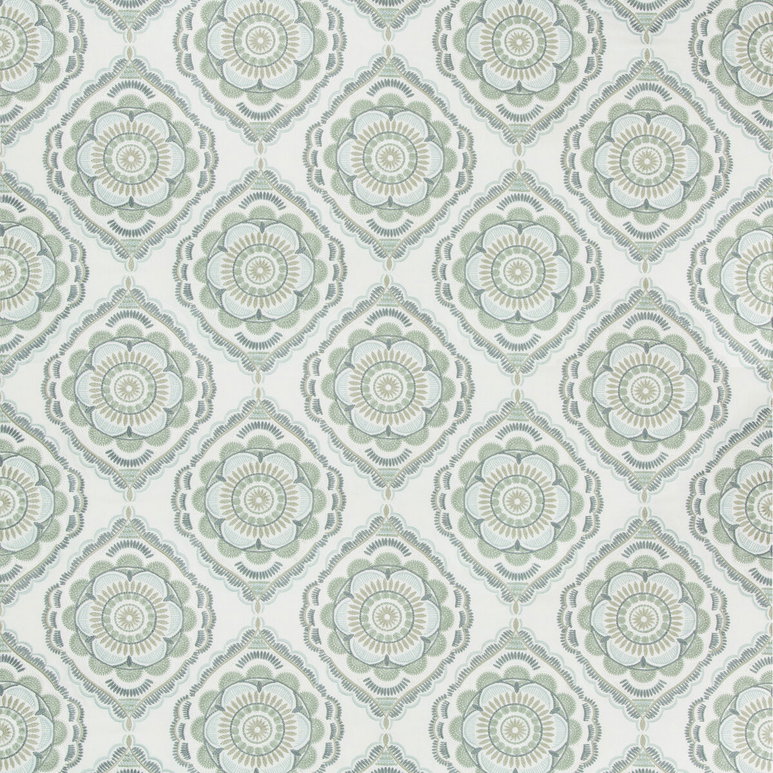 Lee Jofa Monterey Embroidery Sea Mist Fabric