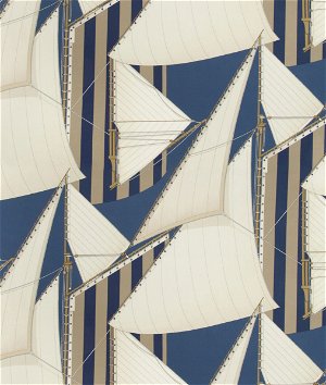 Lee Jofa St Tropez Print Navy/Marine Fabric