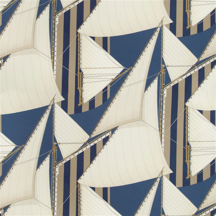 Lee Jofa St Tropez Print Navy/Marine Fabric