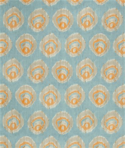 Lee Jofa Monaco Print Aqua/Melon Fabric