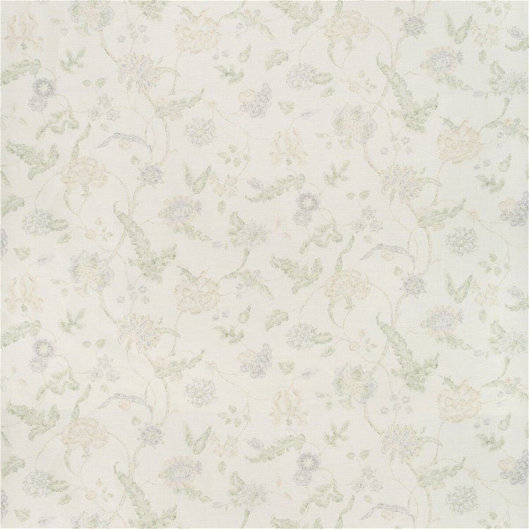 Lee Jofa Avignon Print Lilac/Leaf Fabric