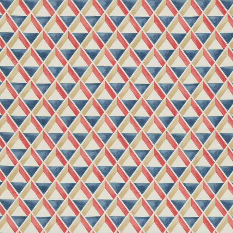 Lee Jofa Cannes Print Red/Blue Fabric