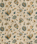Lee Jofa Hollin Print Peacock Fabric