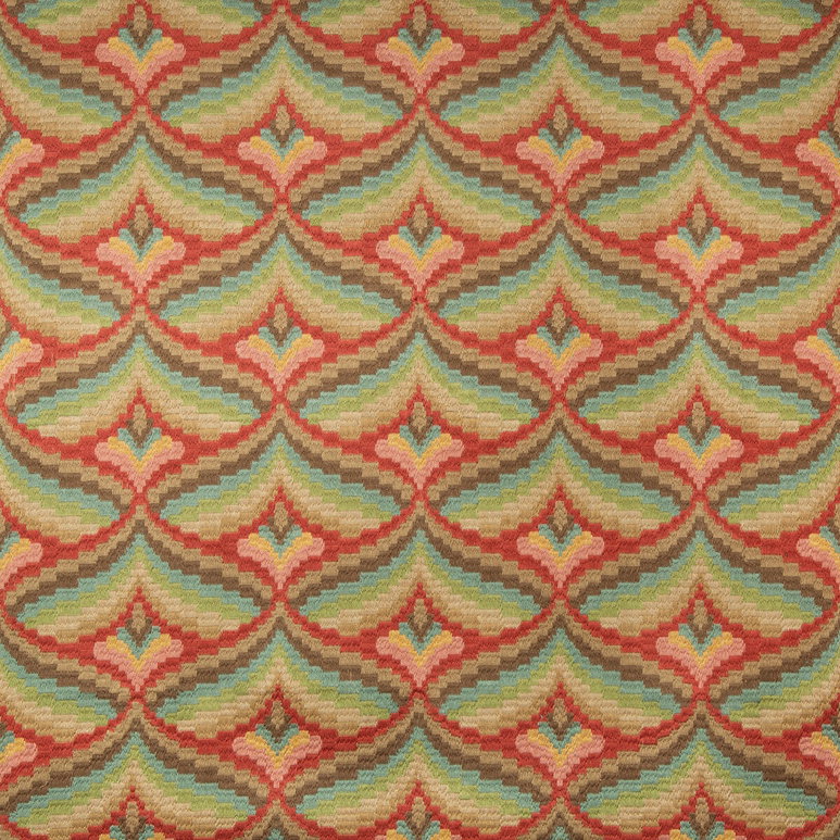 Lee Jofa Giles Embroidery Berry Fabric
