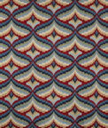 Lee Jofa Giles Embroidery Red/Blue Fabric