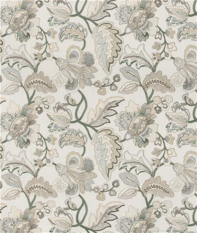 Lee Jofa Orford Embroidery Leaf/Mist Fabric