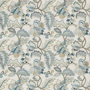 Lee Jofa Orford Embroidery Blue/Gold Fabric