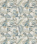 Lee Jofa Orford Embroidery Blue/Gold Fabric