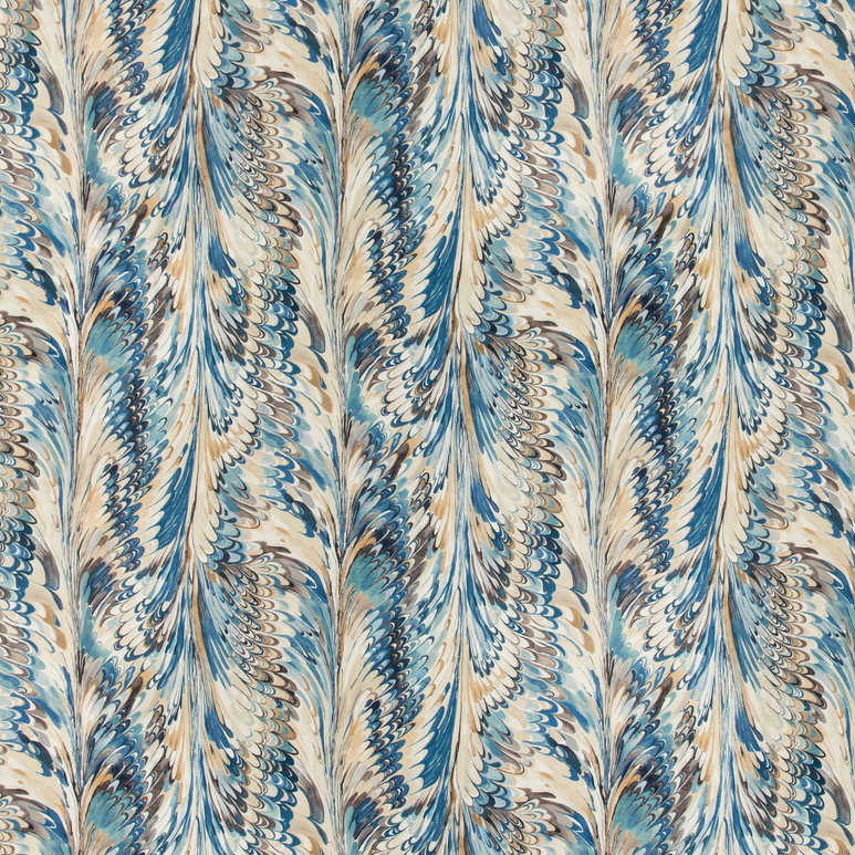 Lee Jofa Taplow Print Navy/Slate Fabric