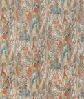 Lee Jofa Taplow Print Clay/Blue Fabric