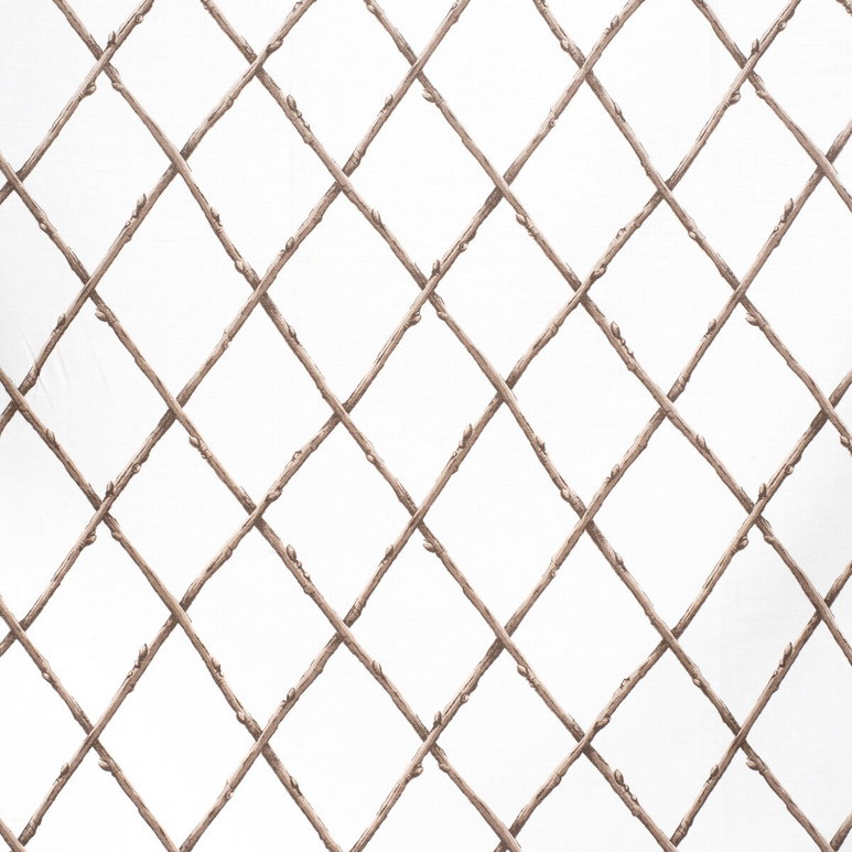 Lee Jofa Bare Twig Trellis Brown/White Fabric