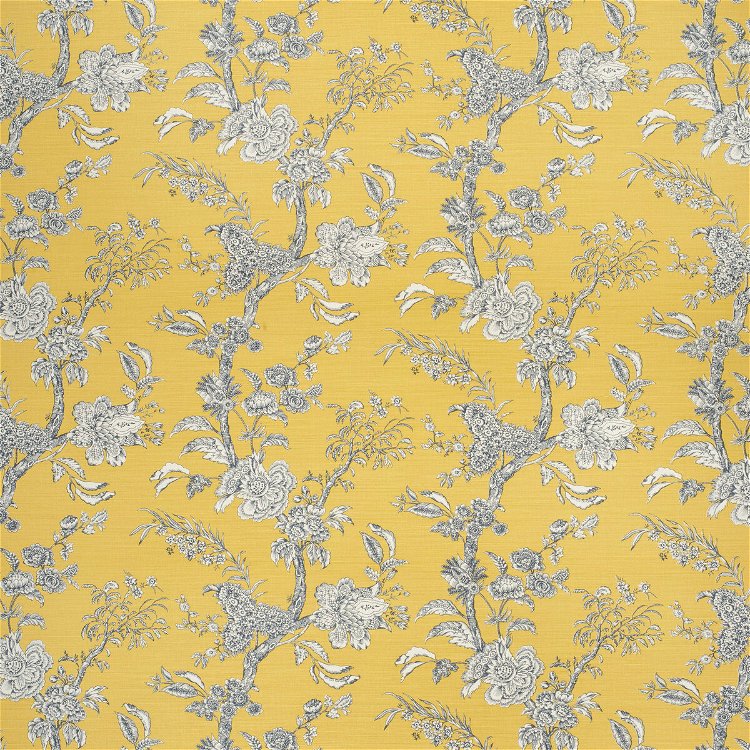 Lee Jofa Beijing Blossom Amber/Navy Fabric