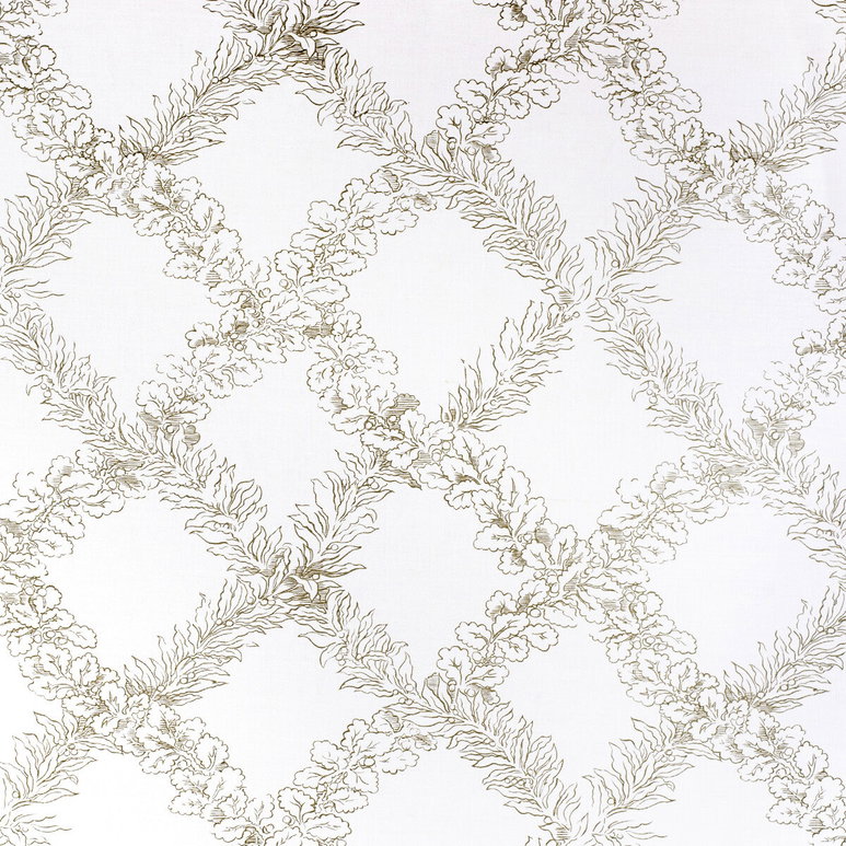 Lee Jofa Leaf Trellis Sage Fabric