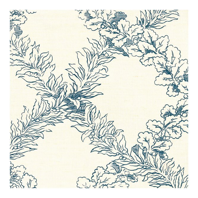 Lee Jofa Leaf Trellis Blue Fabric