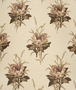 Lee Jofa Melba Flower Plum/Ecru Fabric