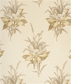 Lee Jofa Melba Flower Grey/Ecru Fabric