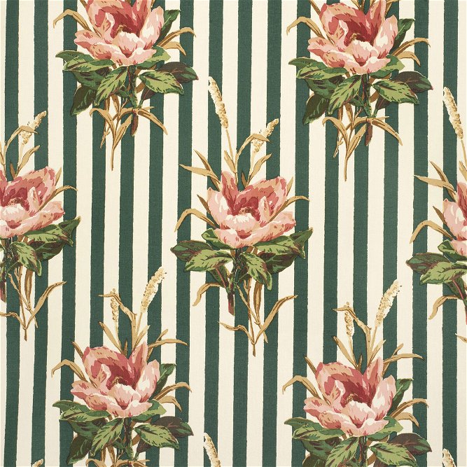 Lee Jofa Melba Flower Stripe Pink Fabric