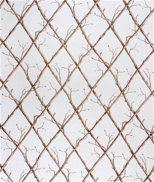 Lee Jofa Twig Trellis Brown/White Fabric