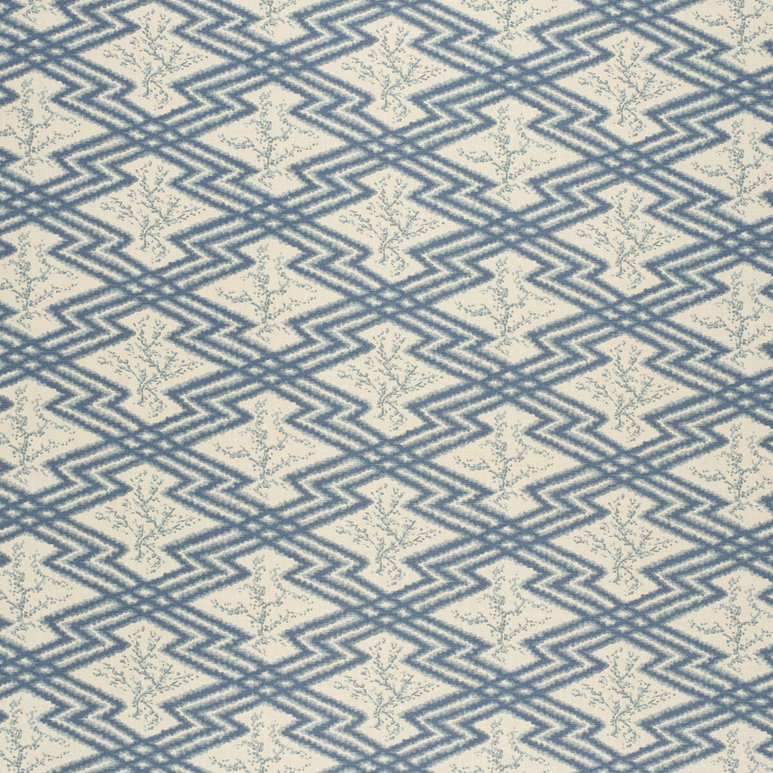 Lee Jofa Via Krupp Blue/Ecru Fabric
