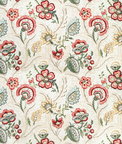 Lee Jofa Wimberly Print Berry/Gold Fabric