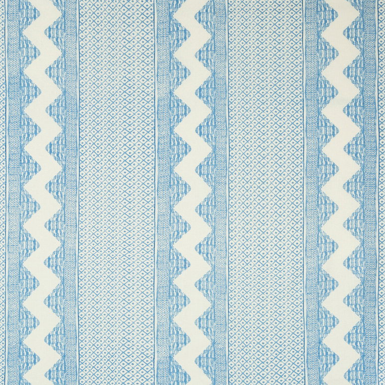 Lee Jofa Whitaker Print Sky/Delft Fabric