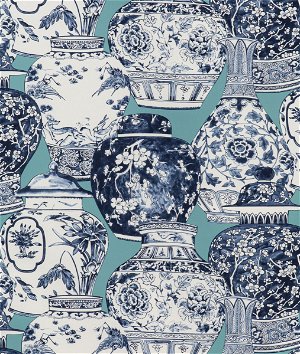 Lee Jofa Pandan Print Aqua/Blue Fabric