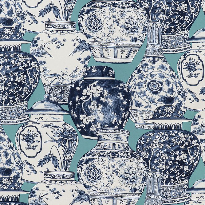 Lee Jofa Pandan Print Aqua/Blue Fabric