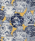 Lee Jofa Pandan Print Maize/Blue Fabric