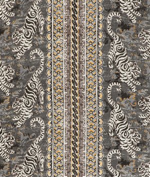 Lee Jofa Bongol Print Charcoal Fabric