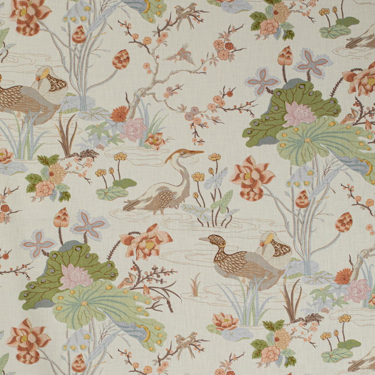 Lee Jofa Luzon Print Apricot Fabric