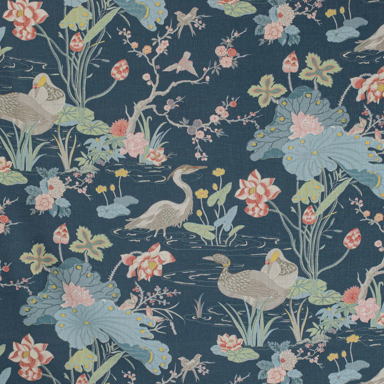 Lee Jofa Luzon Print Sapphire Fabric