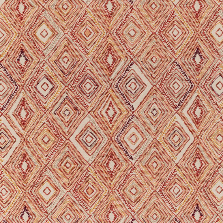 Lee Jofa Bowen Embroidery Paprika Fabric