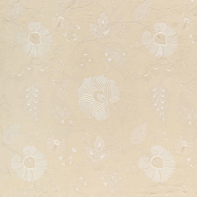 Lee Jofa Shiraz Embroidery Stone/Ivory Fabric