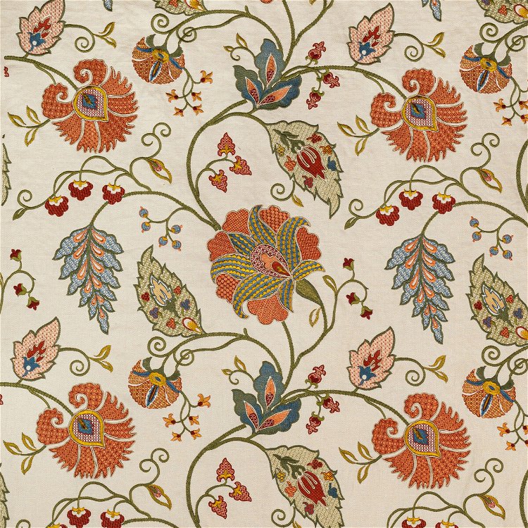 Lee Jofa Shiraz Embroidery Spice/Olive Fabric