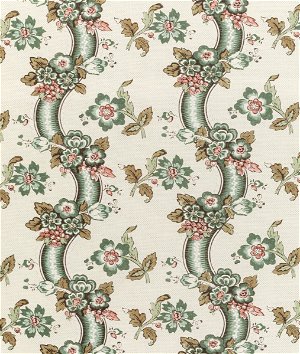 Lee Jofa Benday Print Green/Rose Fabric