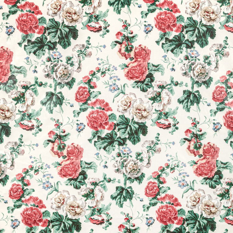 Lee Jofa Upton Cotton Ivory/Pink Fabric